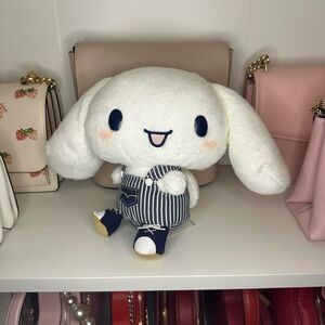 Cinnamoroll Plush Toy with Striped Overalls